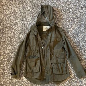 Army green utility jacket